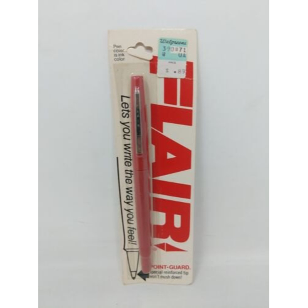 1983 Gillette Flair Point Guard Special Reinforced Felt Tip Pen Red NEW VTG 70s